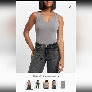 FITTED V-NECK PONTE TANK